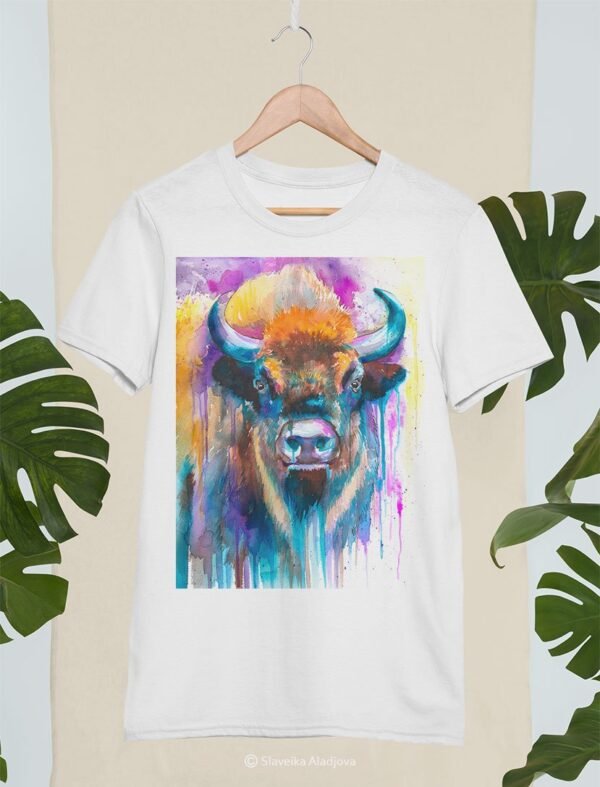 European bison art T-shirt