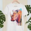 Colorful Rhino art T-shirt