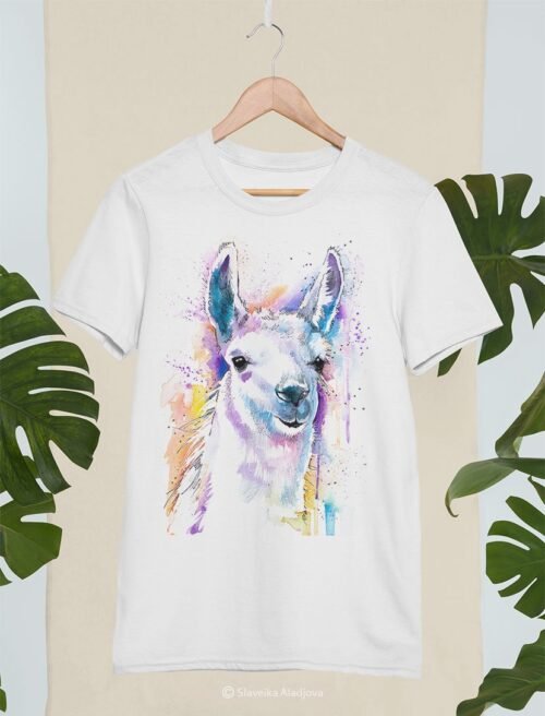 Llama art T-shirt