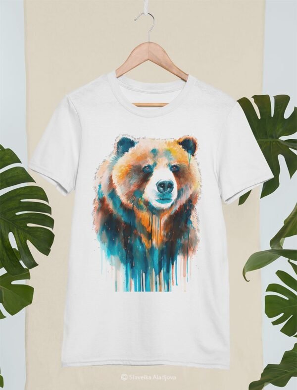 Grizzly bear art T-shirt