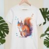 Red squirrel art T-shirt
