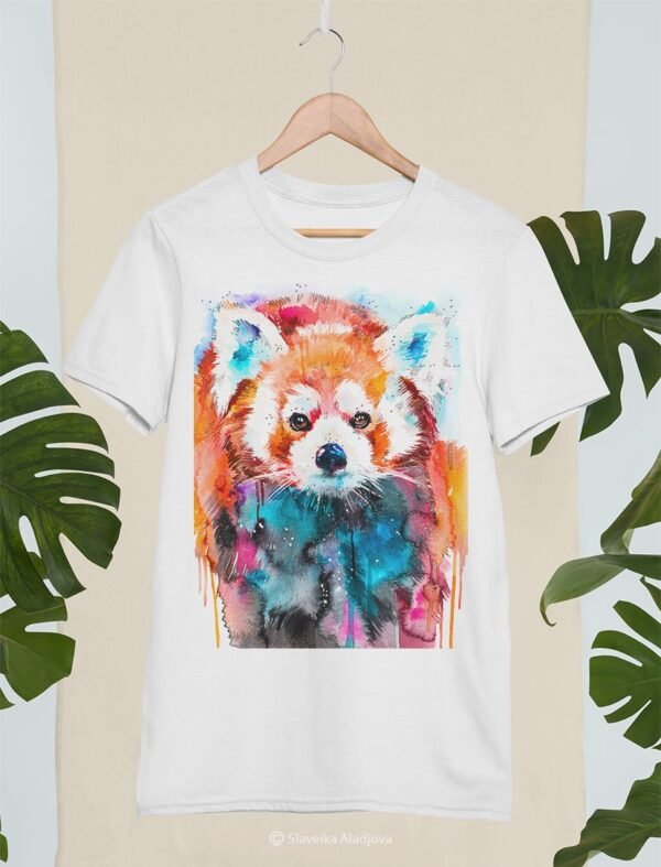 Red Panda art T-shirt