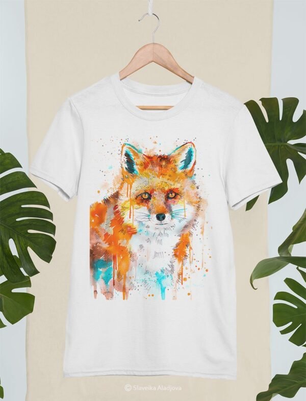 Red Fox art T-shirt