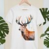 Red deer Stag art T-shirt