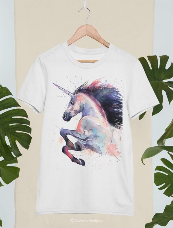 Pink Unicorn art T-shirt