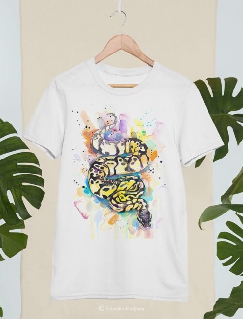 Pastel Ball Python Snake art T-shirt