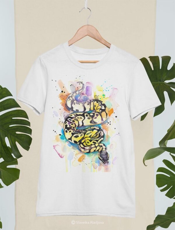 Pastel Ball Python Snake art T-shirt