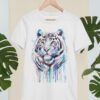 White Tiger art T-shirt