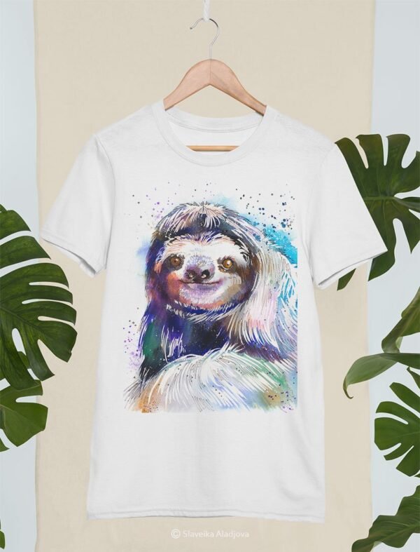 Three-toed sloth art T-shirt Three-toed sloth art T-shirt