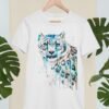 Snow leopard art T-shirt