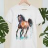 Brown and Black Horse art T-shirt