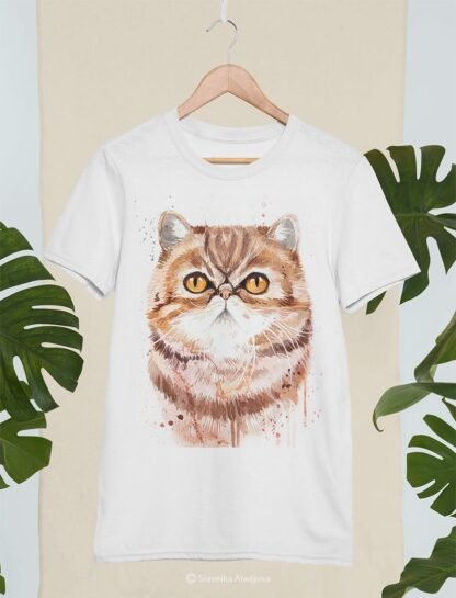 Exotic Shorthair cat art T-shirt