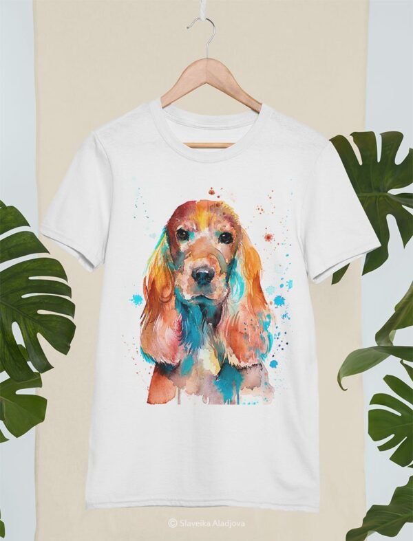 English Cocker Spaniel art T-shirt English Cocker Spaniel art T-shirt