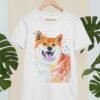 Red Shiba Inu art T-shirt