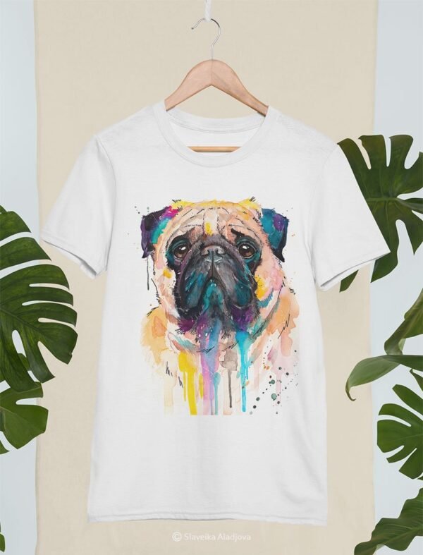 Pug art T-shirt