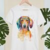 Red Dachshund art T-shirt