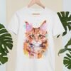 Maine Coon Cat Red Tabby art T-shirt