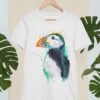 Atlantic puffin art T-shirt