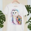 Barn owl art T-shirt