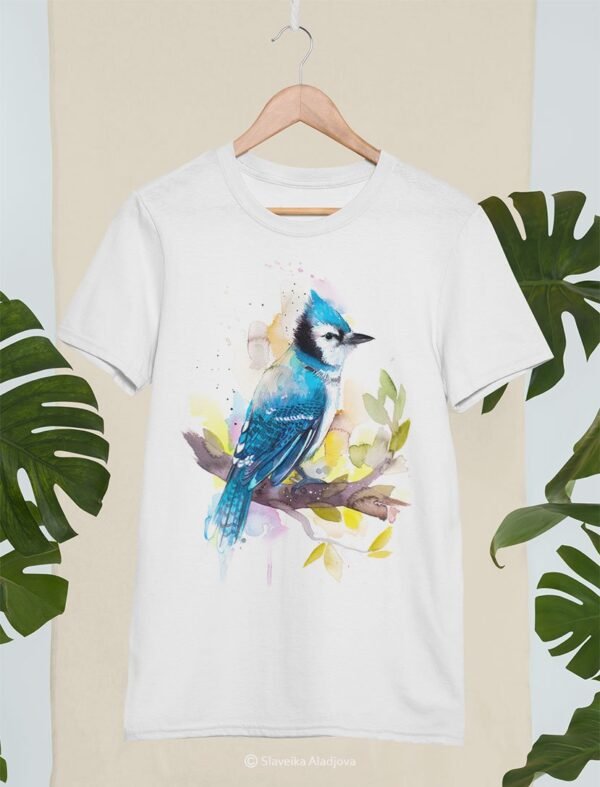 Blue Jay art T-shirt