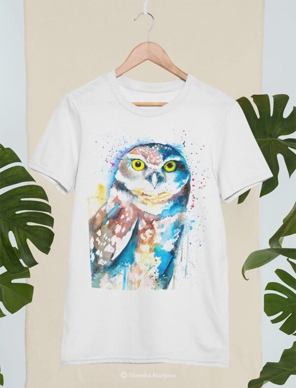 Burrowing owl art T-shirt