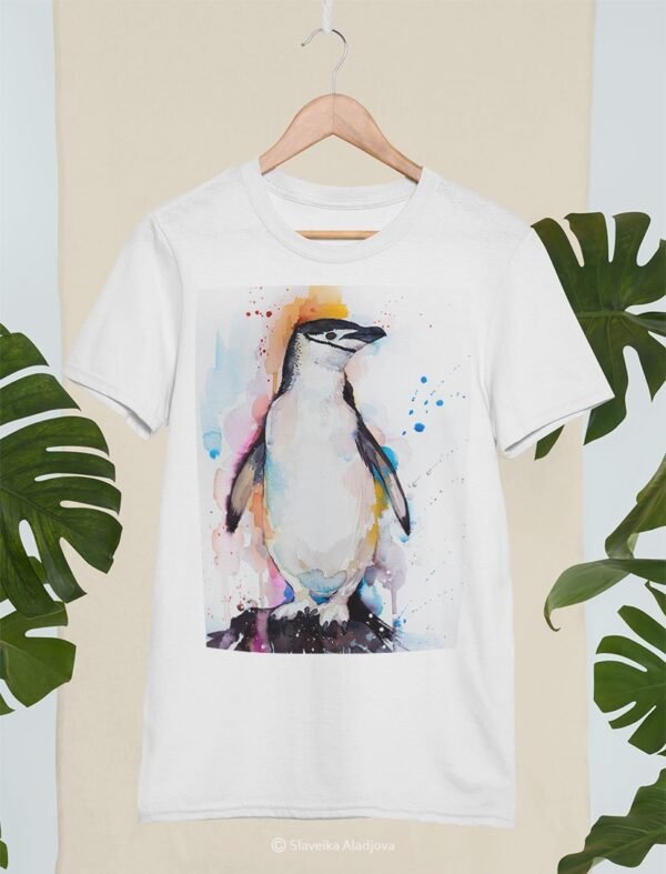 Chinstrap penguin art T-shirt
