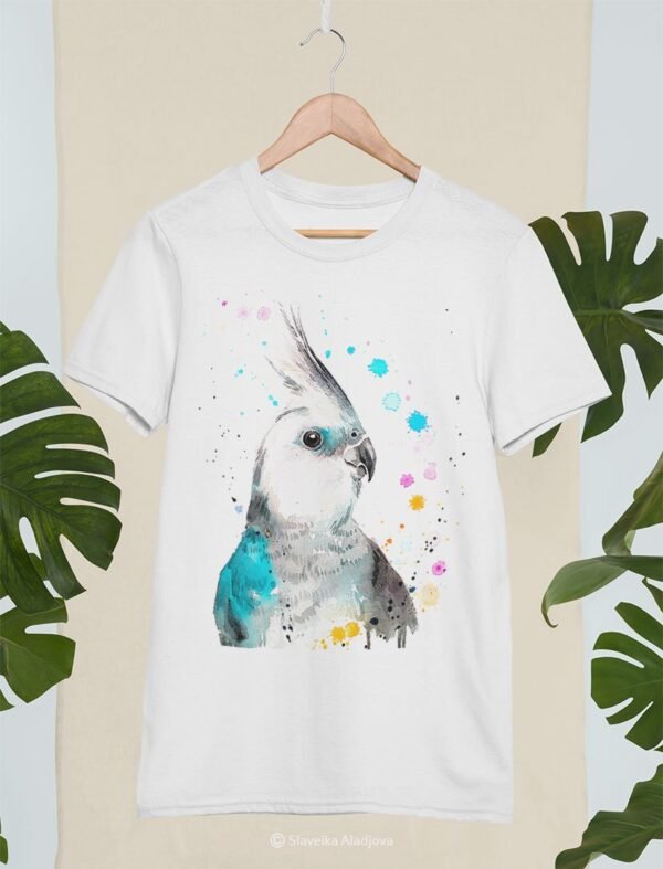 Cockatiel parrot art T-shirt