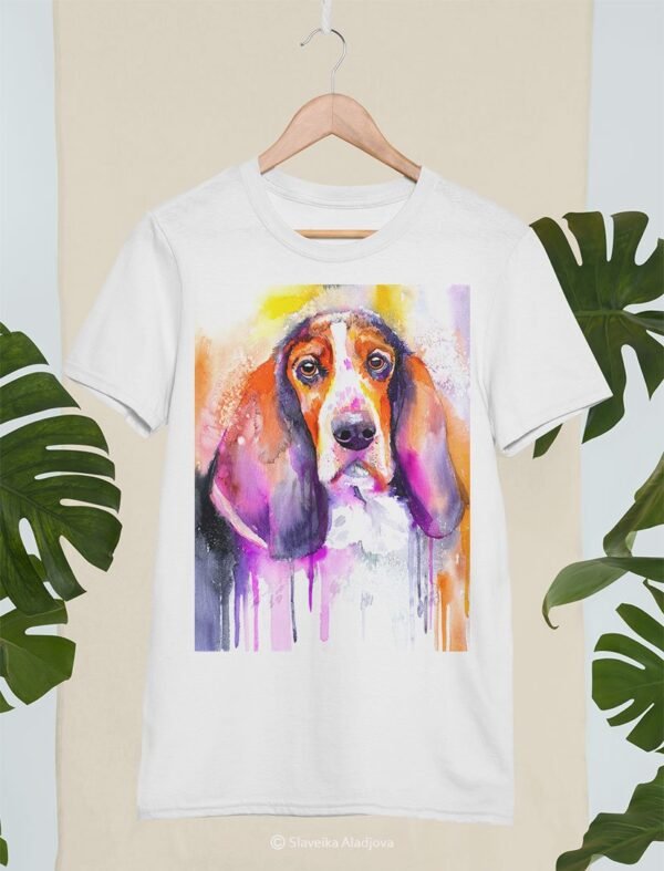 Basset art T-shirt