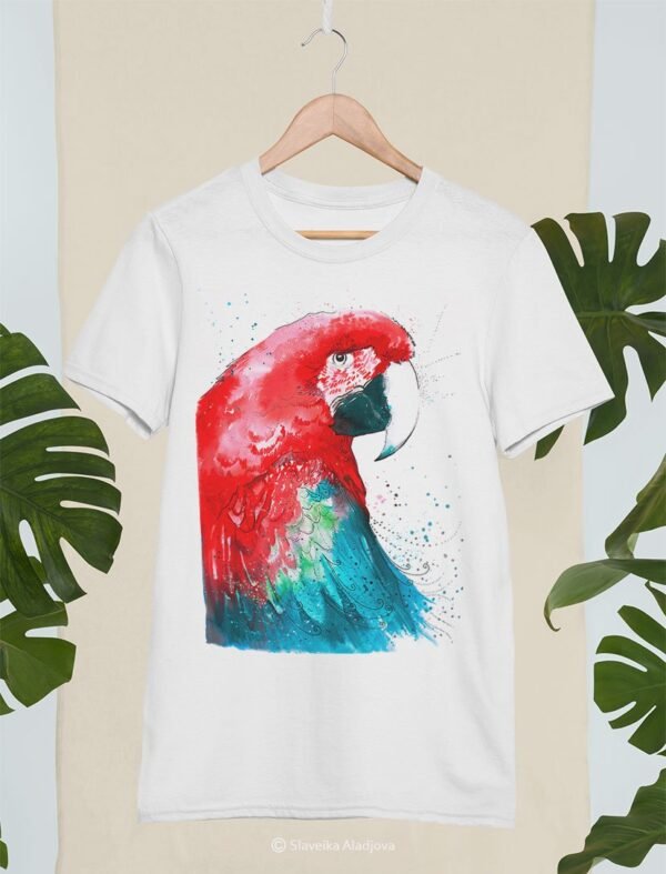 Green-winged macaw art T-shirt