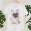 Fawn french bulldog art T-shirt