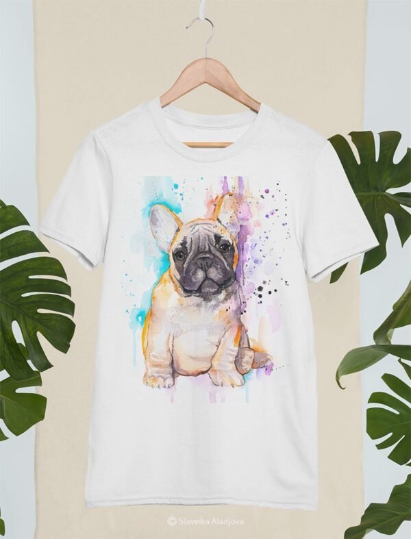 Fawn french bulldog art T-shirt