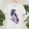 Hooded crow art T-shirt