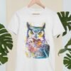 Horned Owl art T-shirt
