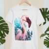 Lesser flamingo art T-shirt
