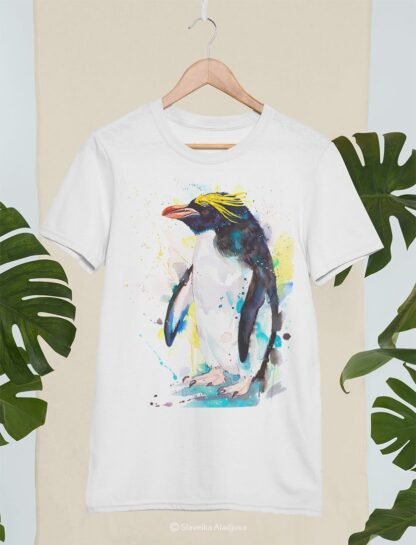 Macaroni penguin art T-shirt