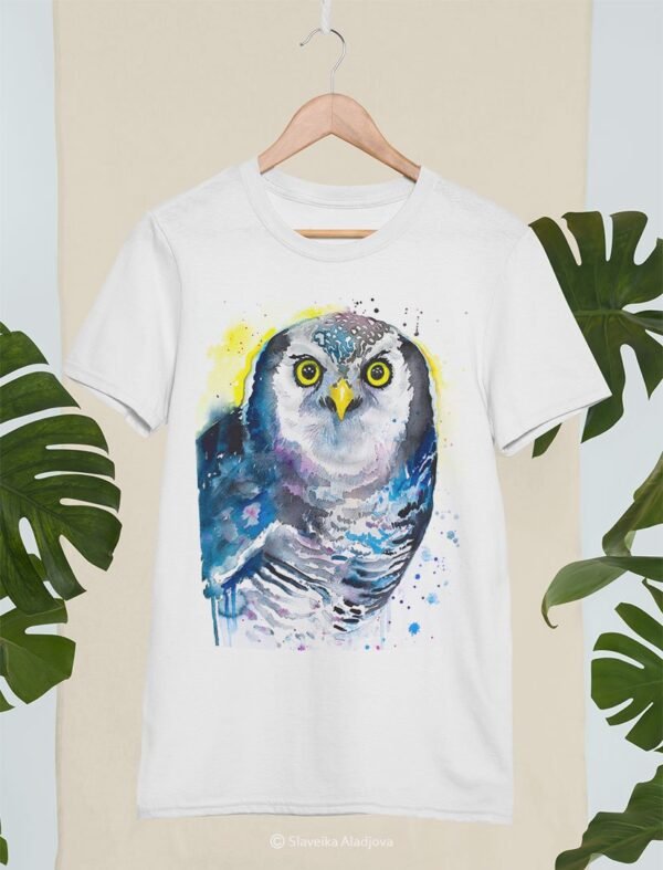 Northern hawk-owl art T-shirt