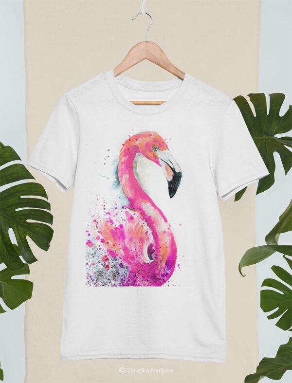 Pink Flamingo art T-shirt