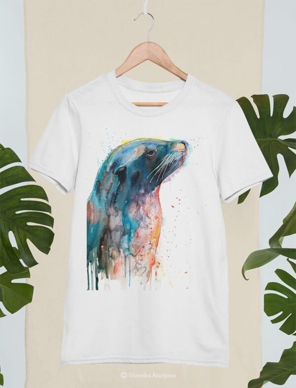 Sea lion art T-shirt