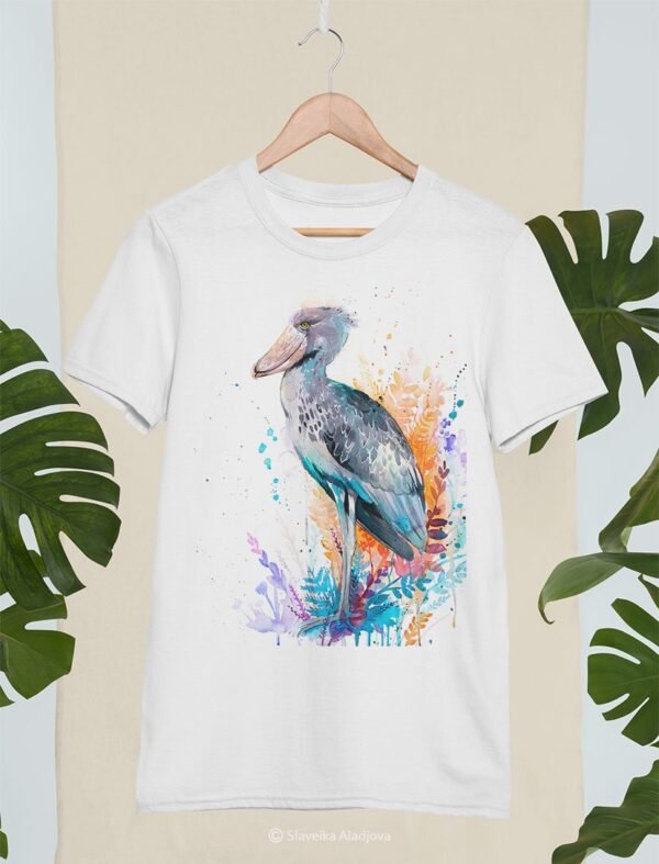 Shoebill art T-shirt