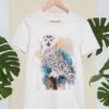 Snowy Owl art T-shirt