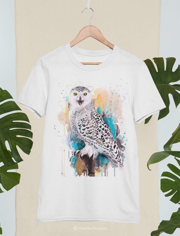 Snowy Owl art T-shirt