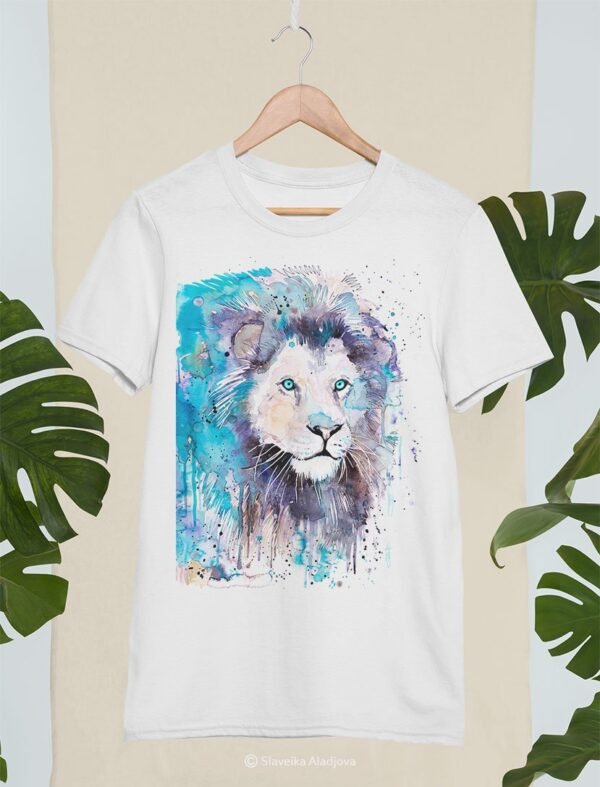 Blue Lion art T-shirt