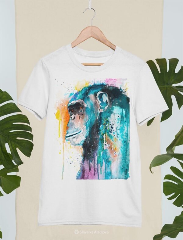 Colorful Chimp art T-shirt
