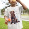 Chocolate Labrador art T-shirt
