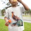 Red grouse art T-shirt