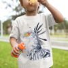 Secretary bird art T-shirt
