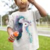 White Peacock art T-shirt