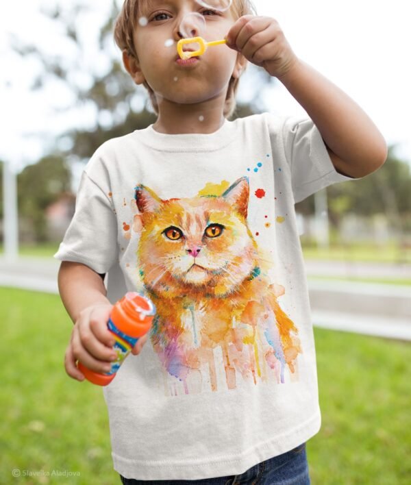 Cat art T-shirt