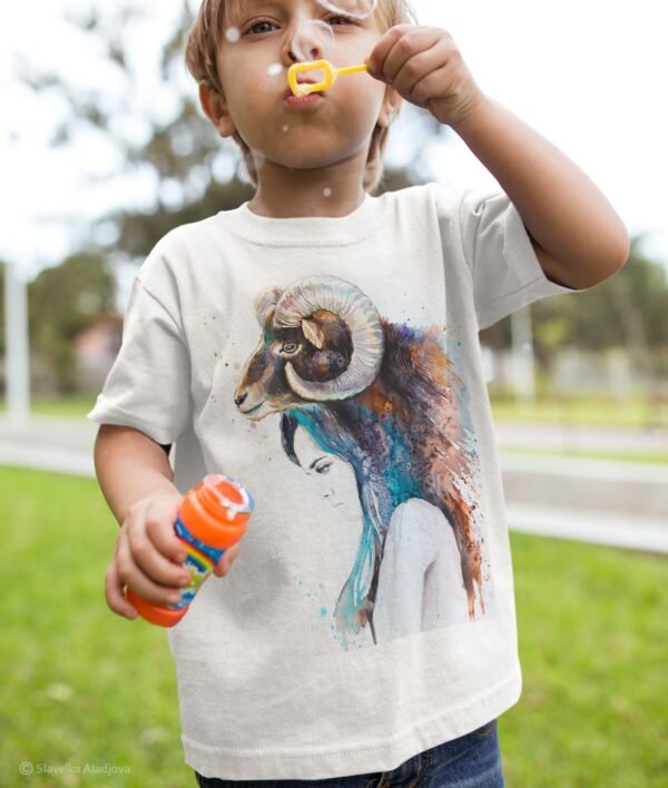 Mouflon girl art T-shirt