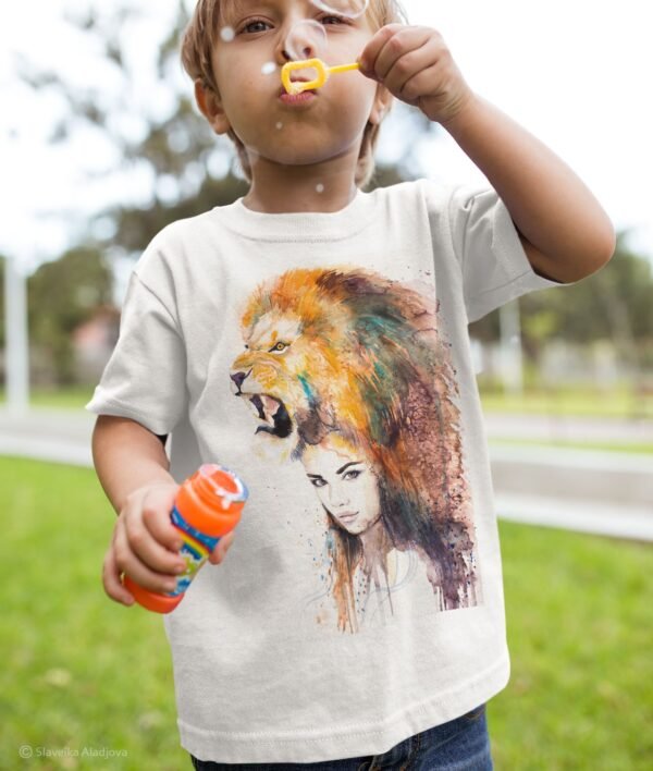 Lion girl art T-shirt